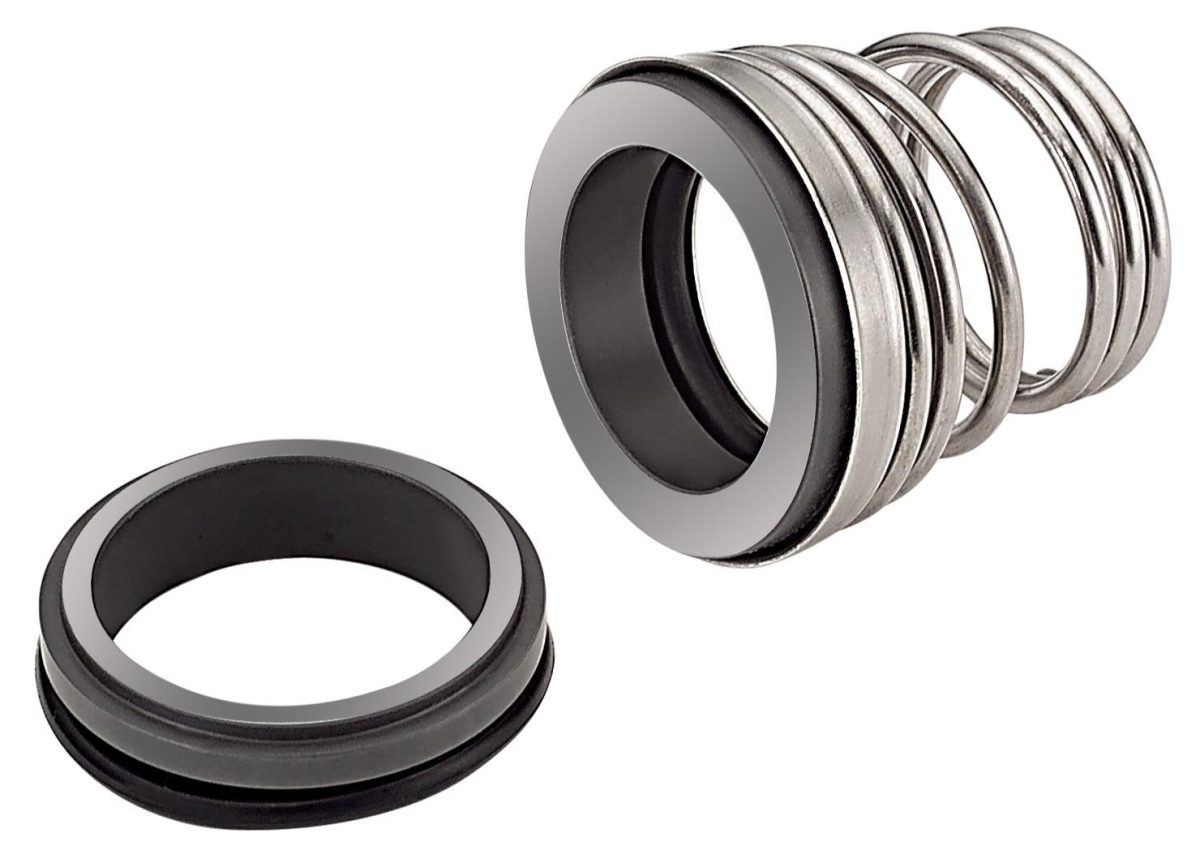 Conical spring unbalanced mechanical seal with tapered stainless steel spring and carbon stationary seat ring for water and chemical process pumps