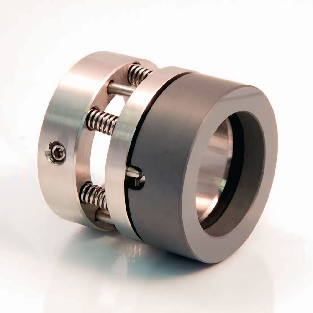 Multi spring Dura type mechanical seal with exposed stainless steel springs and carbon seat ring for standard process pump replacement