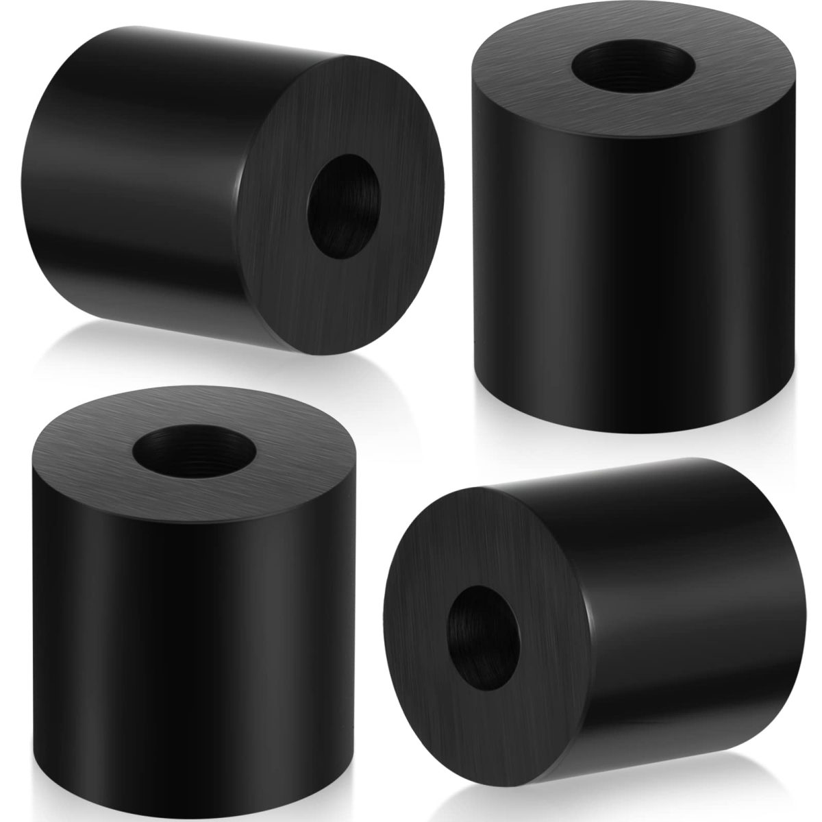 Black rubber bushes and anti vibration mounts for machinery mounting and vibration isolation